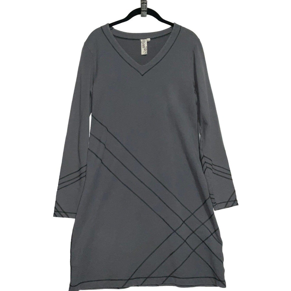 AVENTURA Women's Organic Cotton Knit Dress Gray Size M